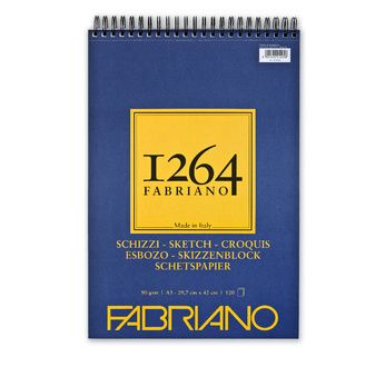 FABRIANO 1264 Bloc Papier Esquisse A3 90gsm-Spiral haut-120fl 29,7x42