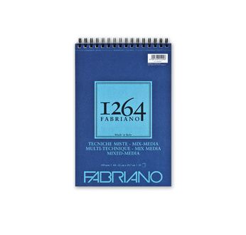 FABRIANO 1264 Bloc Papier Mix Media A4 300g-Spiral haut-30fl 21x29,7