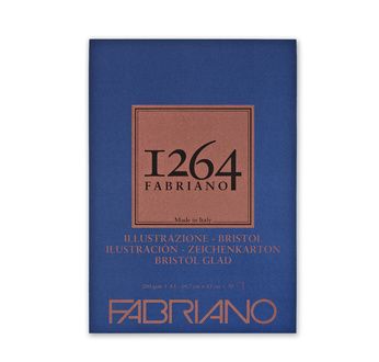 FABRIANO 1264 Bloc Papier Bristol A3 200g-1 côté collé- 50 fl 29,7x42