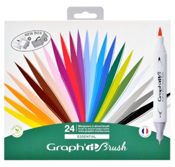 Set Comics de 24 marqueurs GRAPH'IT Brush & Extra fine