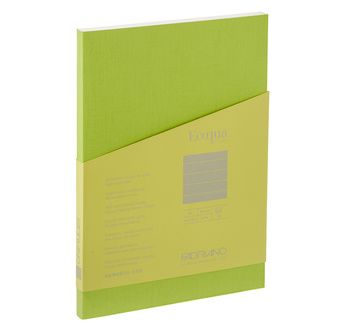 FABRIANO Carnet EcoQuaPlus-Ligné-A5-90gsm-90fls-Dos collé-Citron Ver