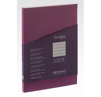 FABRIANO Carnet EcoQuaPlus-Ligné-A5-90gsm-90fls-Dos collé-Violet