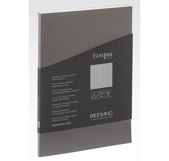 FABRIANO Carnet EcoQuaPlus-Points-A5-90gsm-90fls-Dos collé-Anthracite