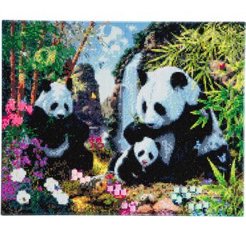 Crystal Art Kit 40x50cm Panda Valley