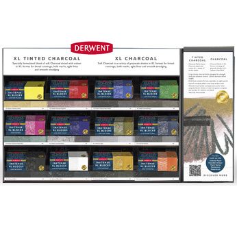 DERWENT - XL BLOCS CHARCOAL & TINTED CHARCOAL- gamme complète 2x6x4