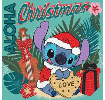 CRYSTAL ART Kit carte broderie diamant 18x18cm  Christmas Aloha