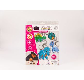 CRYSTAL ART Kit Porte clés x3 Dinosaures