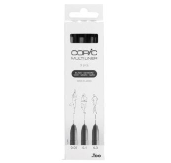 Copic Multiliner set de 3 BLACK FINE