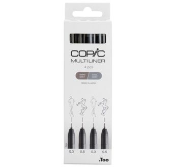 Copic Multiliner set de 4 GREY