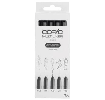 Copic Multiliner set de 5 BLACK