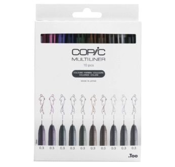 Copic Multiliner set de 10 COLOURED