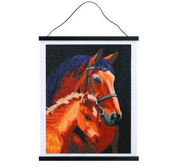 CRYSTAL ART Poster à diamanter 35x45cm- Chevaux