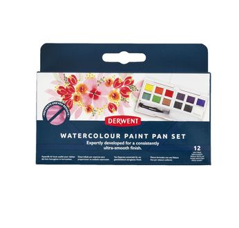 DERWENT - AQUARELLE Palette 12 demi-godets