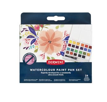 DERWENT - AQUARELLE Palette 24 demi-godets