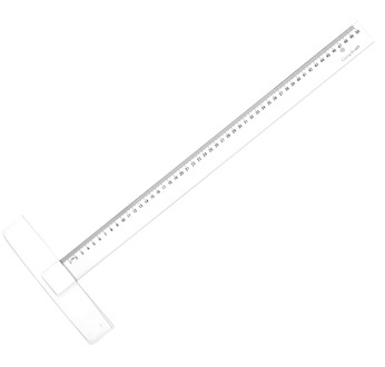 GRAPH'IT T-Ruler fixed, 1 bevelled graduated edge, 1 stainless edge, 50cm