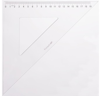 GRAPH'IT Graduated Square 45° with 2 30cm stainless edges