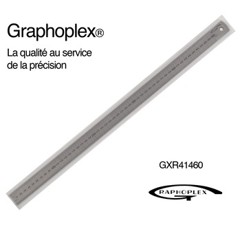 Thick steel ruler - 1mm thick - 24mm - 50cm