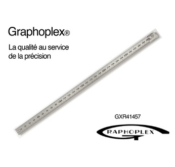 Réglet acier flexible double face - ép = 0,5mm - l = 13mm - L = 30cm