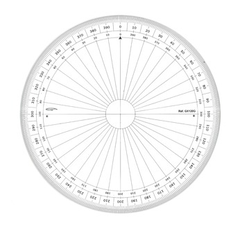 Rapporteur cercle entier - grades Ø 20 cm