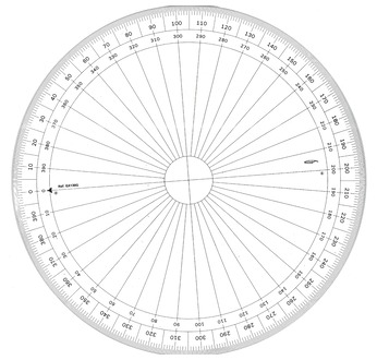 Rapporteur cercle entier - grades Ø 30 cm