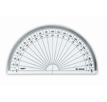 Rapporteur 1/2 cercle - grades Ø 13 cm