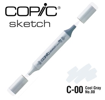 COPIC SKETCH -  358 colours - COPIC SKETCH C00 Cool Gray No.00