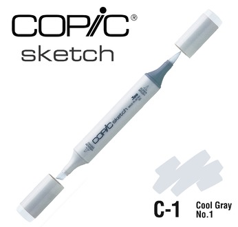 COPIC SKETCH -  358 colours - COPIC SKETCH C1 Cool Gray No.1