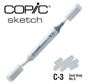 COPIC SKETCH -  358 colours - COPIC SKETCH C3 Cool Gray No.3