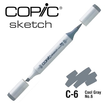 COPIC SKETCH -  358 colours - COPIC SKETCH C6 Cool Gray No.6