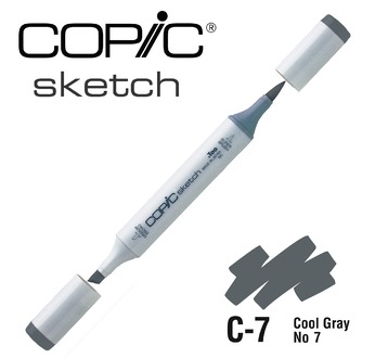 COPIC SKETCH 358 couleurs - COPIC SKETCH C7 Cool Gray No.7