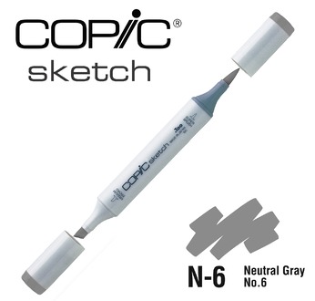 COPIC SKETCH -  358 colours - COPIC SKETCH N6 Neutral Gray No.6