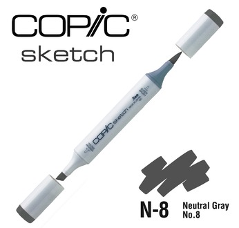 COPIC SKETCH 358 couleurs - COPIC SKETCH N8 Neutral Gray No.8