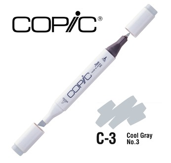 COPIC MARKER  214 couleurs - COPIC MARKER C3 Cool Gray No.3