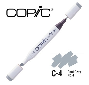 COPIC MARKER  214 couleurs - COPIC MARKER C4 Cool Gray No.4