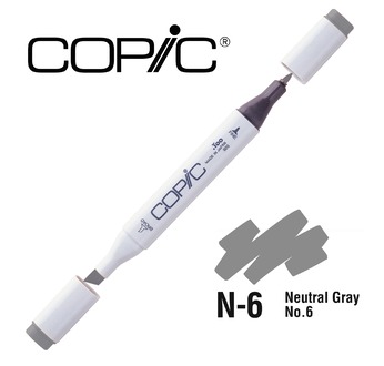COPIC MAERKER - 214 colours - COPIC MARKER N6 Neutral Gray No.6