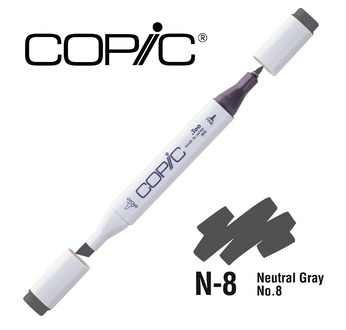 COPIC MAERKER - 214 colours - COPIC MARKER N8 Neutral Gray No.8