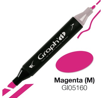 GRAPH'IT Marqueur à alcool double-pointe 168 couleurs - GRAPH'IT Marqueur à alcool 5160 - Magenta