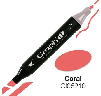 GRAPH'IT Twin-tipped alcohol-based markers; 176 colours - GRAPH'IT Alcohol based marker 5210 - Coral