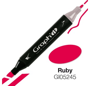 GRAPH'IT Twin-tipped alcohol-based markers; 176 colours - GRAPH'IT Alcohol based marker 5245 - Ruby
