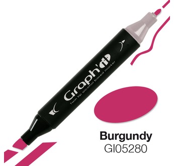 GRAPH'IT Twin-tipped alcohol-based markers; 176 colours - GRAPH'IT Alcohol based marker 5280 - Burgundy