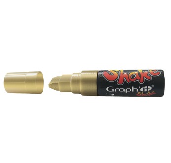 GRAPH'IT SHAKE marker with pigmented ink and extra-large tip 0002 - Gold