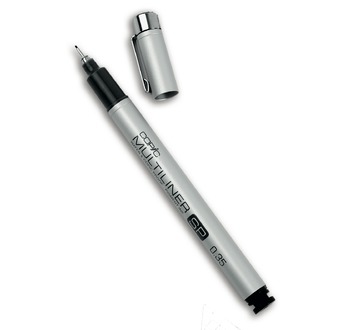 COPIC MULTILINER SP: 0.35mm black tip