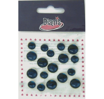 Assortments of 18 round cabochons- Colour: Purple