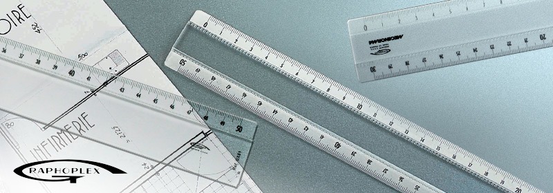 GRAPHOPLEX - Transparent Ruler - 2 Sides - 30cm