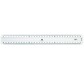 GRAPHOPLEX Ruler: transparent 30 cm; 4 mm thick; 2 bevelled edges