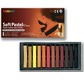 Cardboard box 24 soft pastels - assorted colours