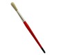 Flat blush - Bristles - White hair - Varnished handle - 45 mm - n°4