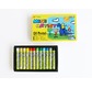 Cardboard box 12 semi jumbo oil pastels - assorted colours