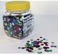 200 Glitter pompons Assorted colours & sizes