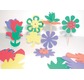 Pack 260 Assorted colours foam shapes 140 letters + 120 figures